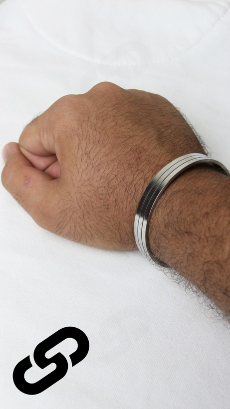 بنگل مردانه ساده از جنس استیل
