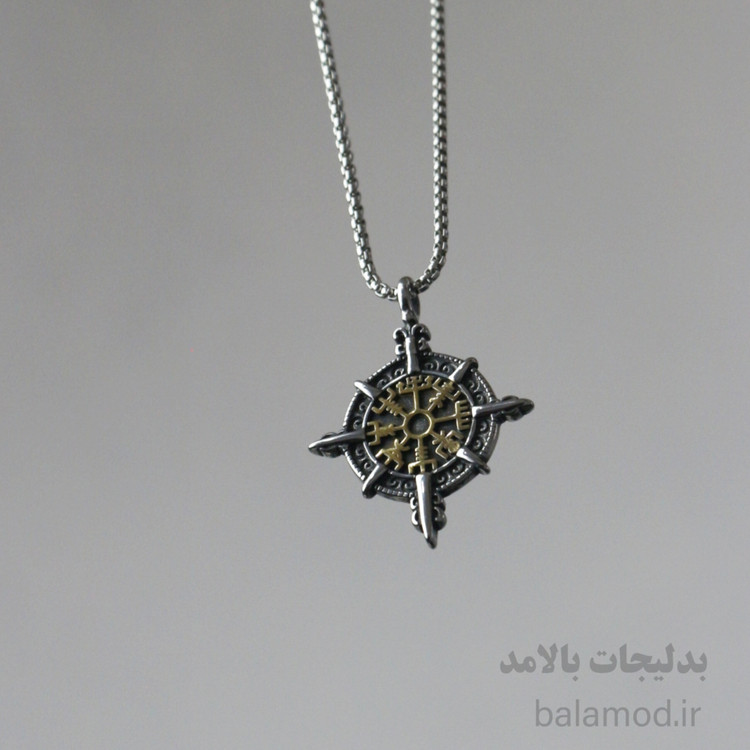 گردنبند طرح قطبنما ی وایکینگی