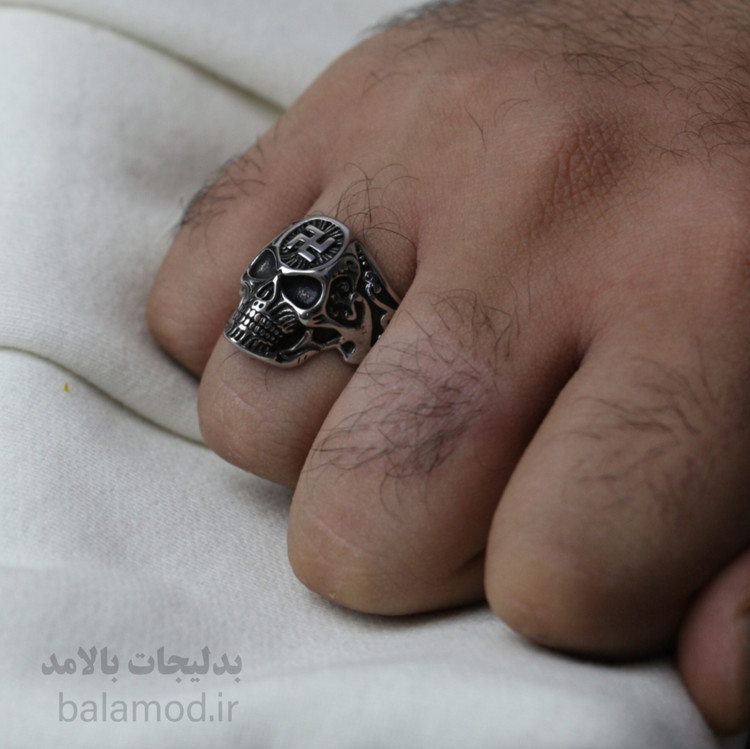 انگشتر استیل طرح جمجمه