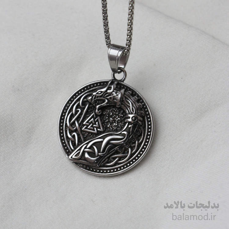 گردنبند استیل طرح اژدها
