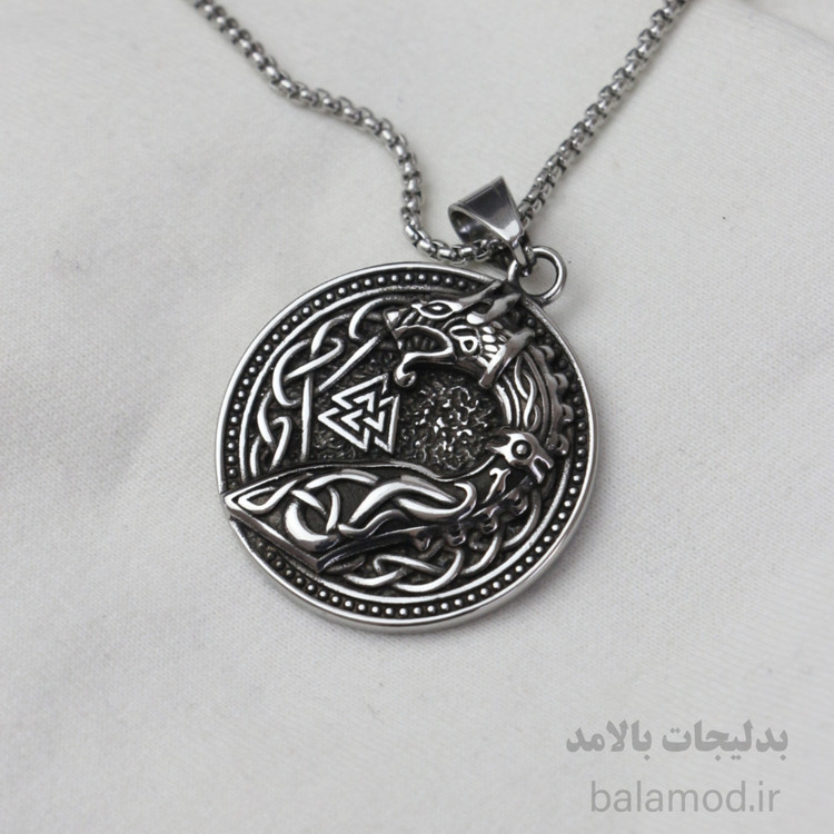 گردنبند استیل طرح اژدها