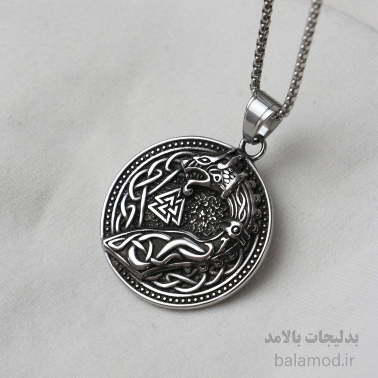 گردنبند استیل طرح اژدها